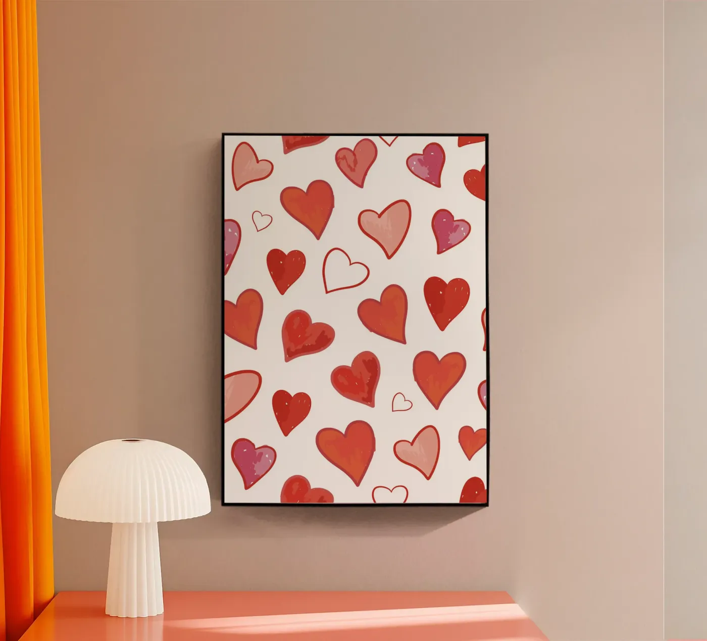 Hearts pattern Acryl-Glas von gulsengunel