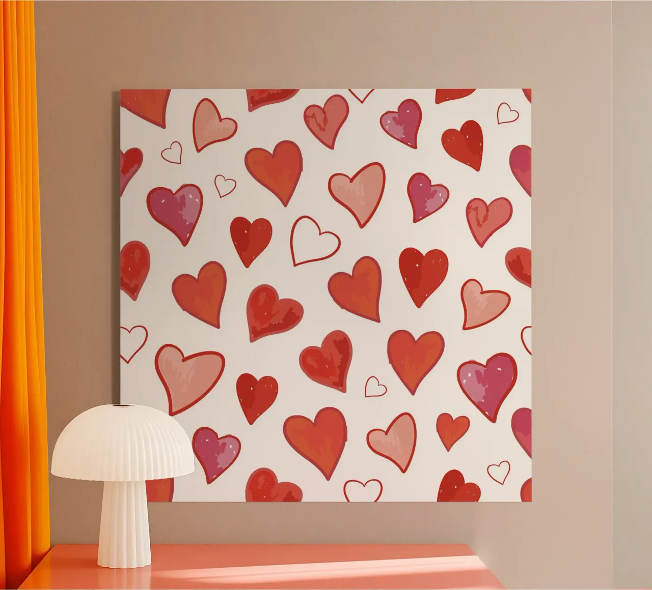 Muster Herzen Acryl-Glas von gulsengunel