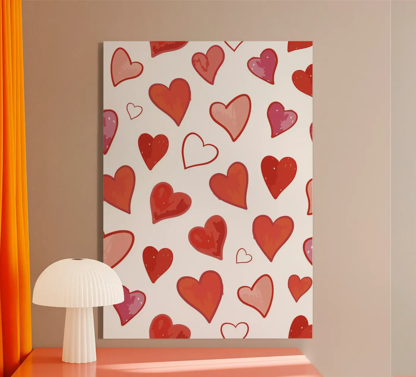 Hearts pattern Acryl-Glas von gulsengunel