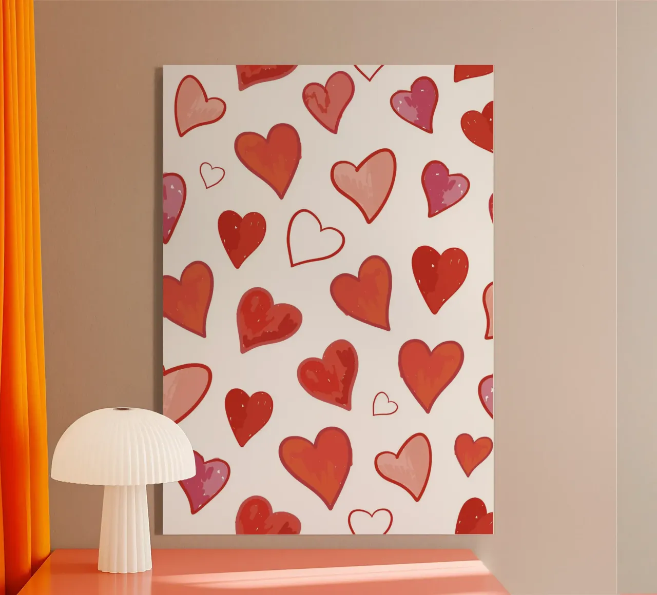 Hearts pattern acryl van gulsengunel