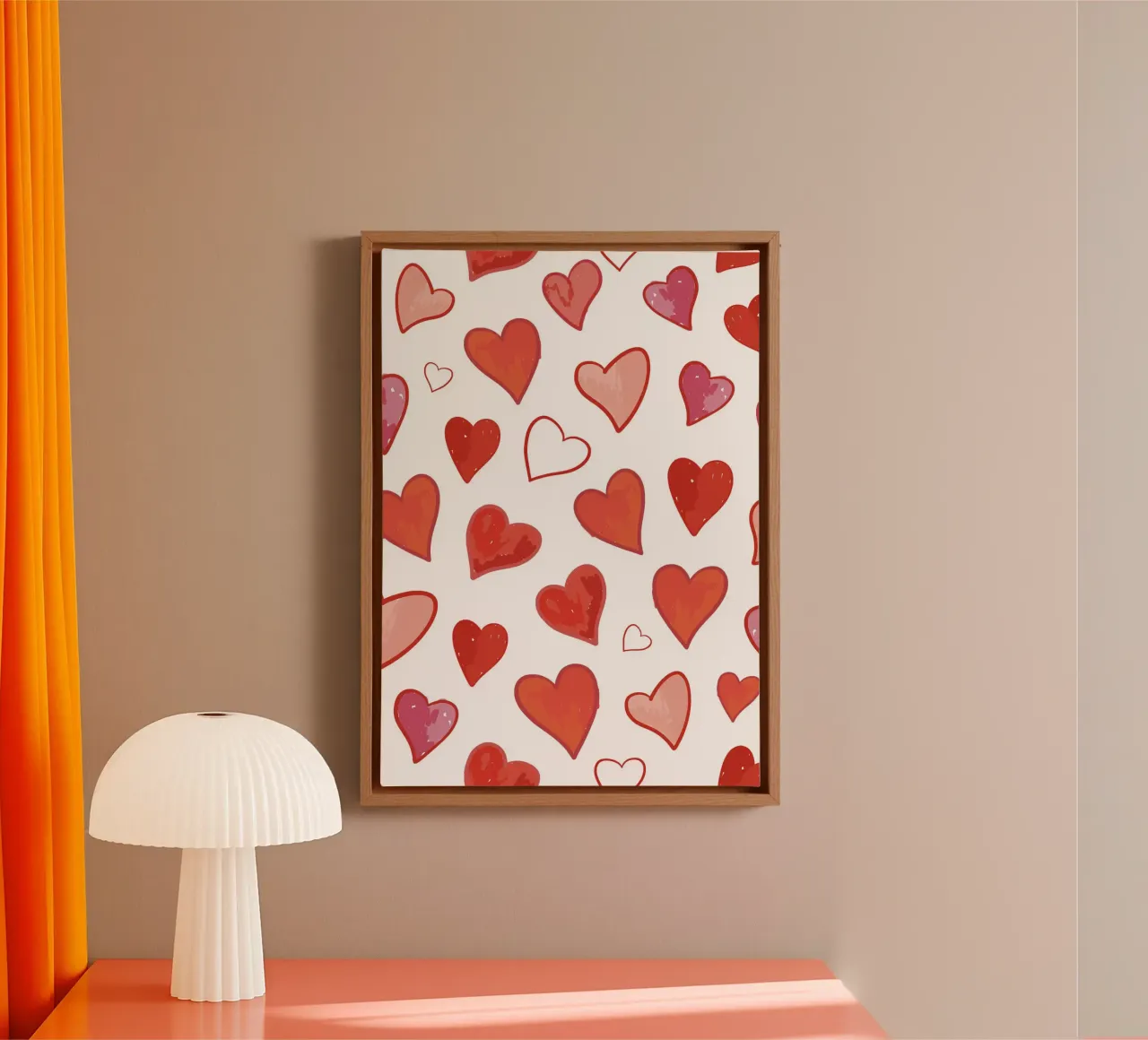 Hearts pattern canvas by gulsengunel