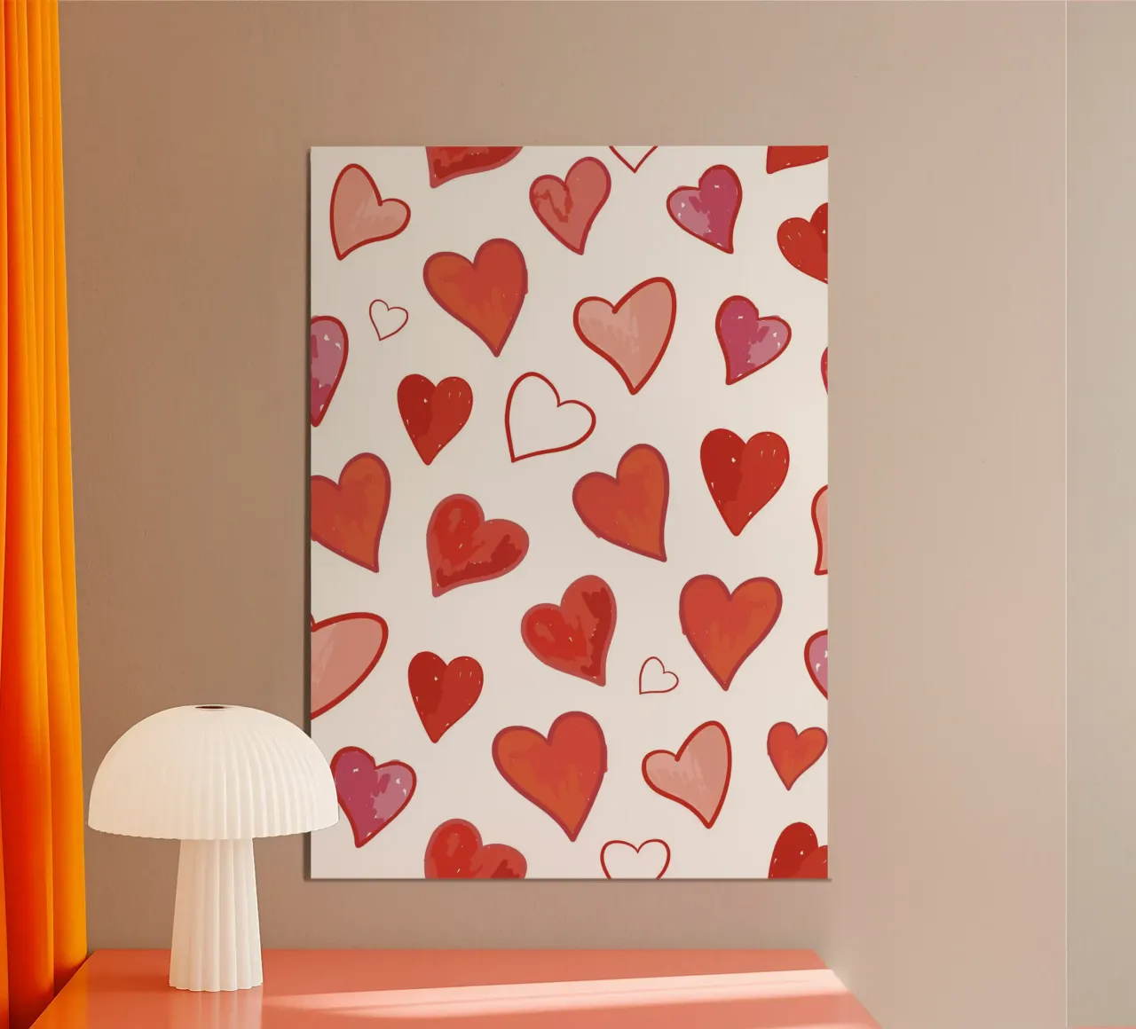 Hearts pattern poster by gulsengunel