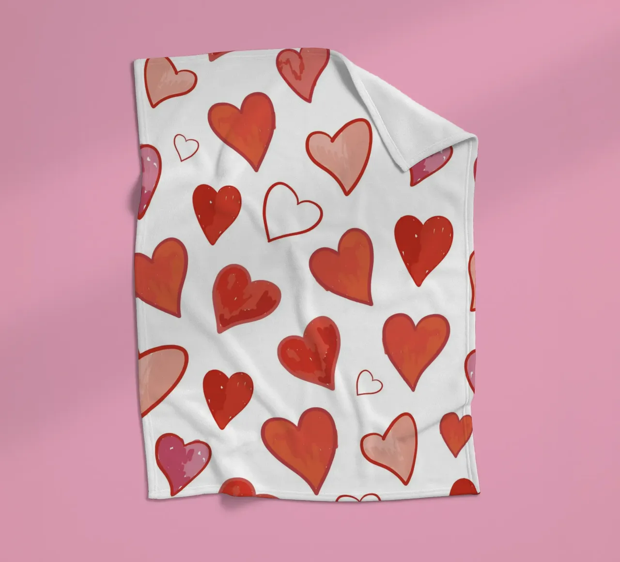 Muster Herzen Fleecedecke von gulsengunel