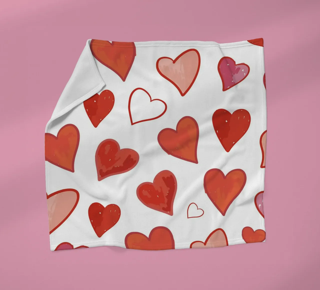 Muster Herzen Fleecedecke von gulsengunel