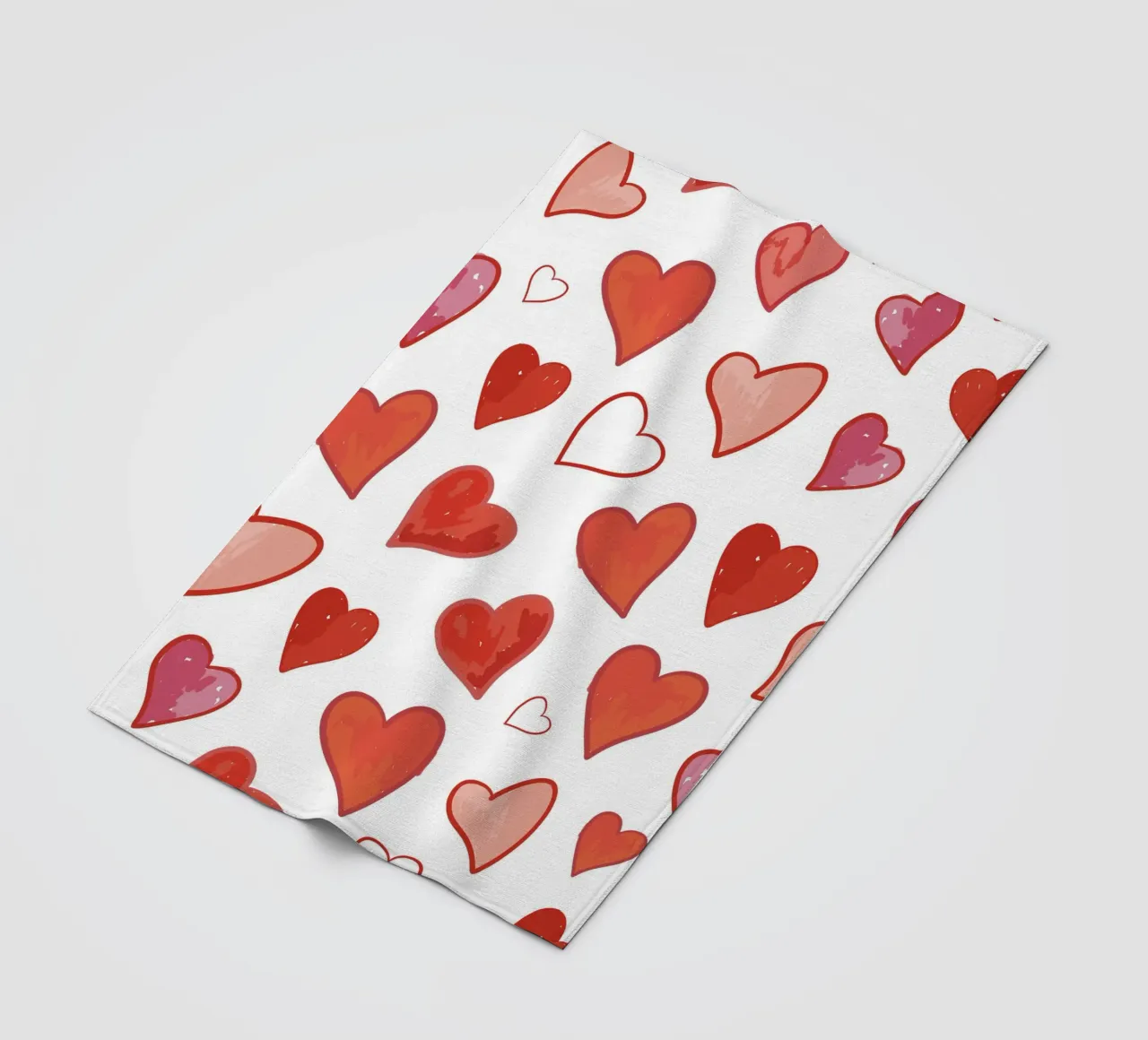 Muster Herzen Fleecedecke von gulsengunel