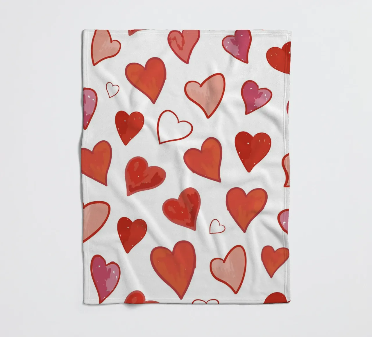 Muster Herzen Fleecedecke von gulsengunel