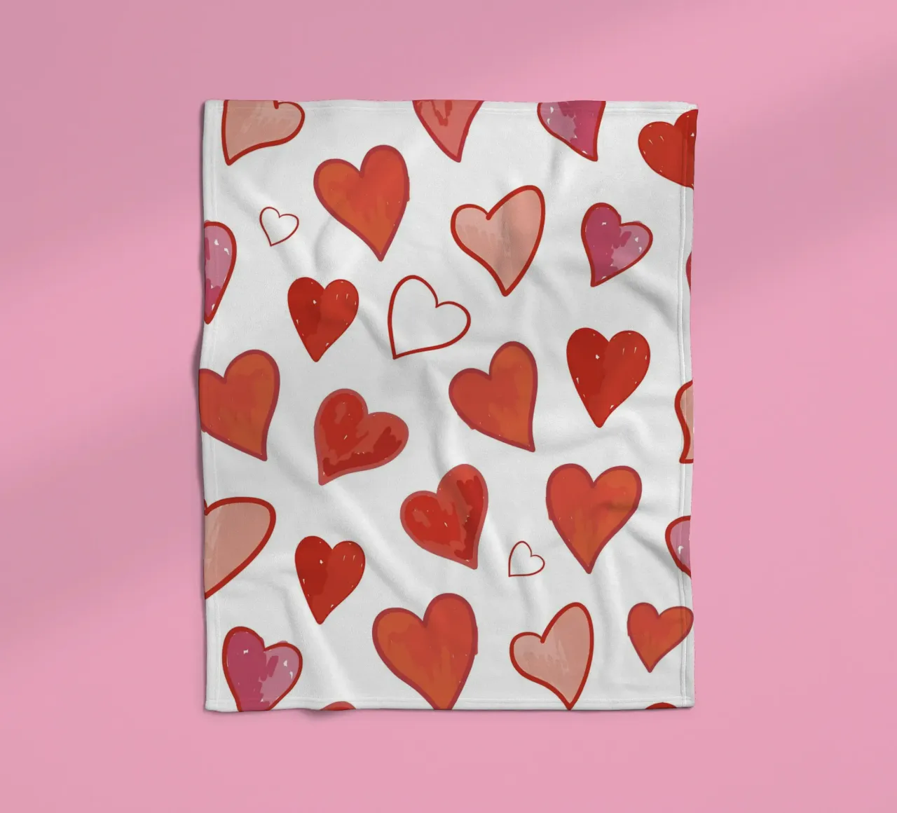 Muster Herzen Fleecedecke von gulsengunel