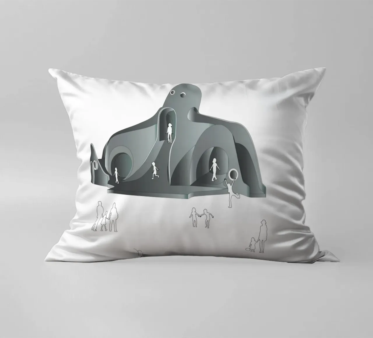 Octopus Play | Press Play Original Art Print decorative cushion by Press Play Art Prints