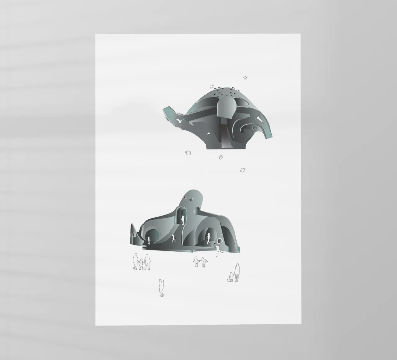 Octopus Play | Press Play Original Art Print backlit film by Press Play Art Prints