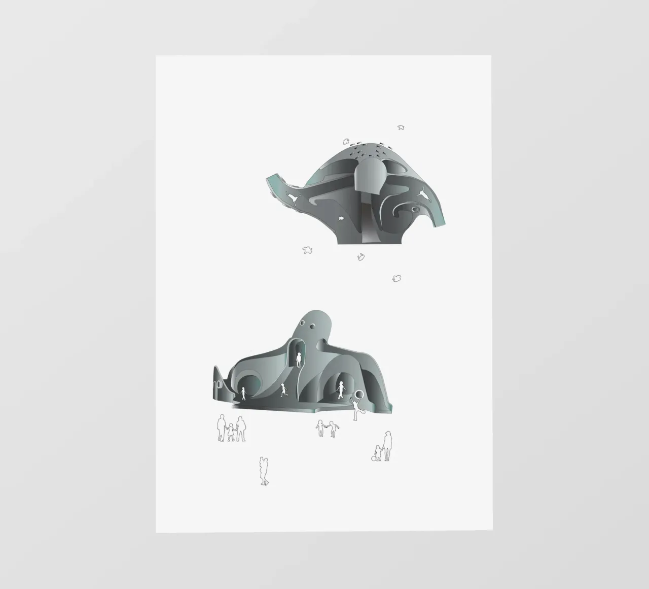 Octopus Play | Press Play Original Art Print pvc cover by Press Play Art Prints