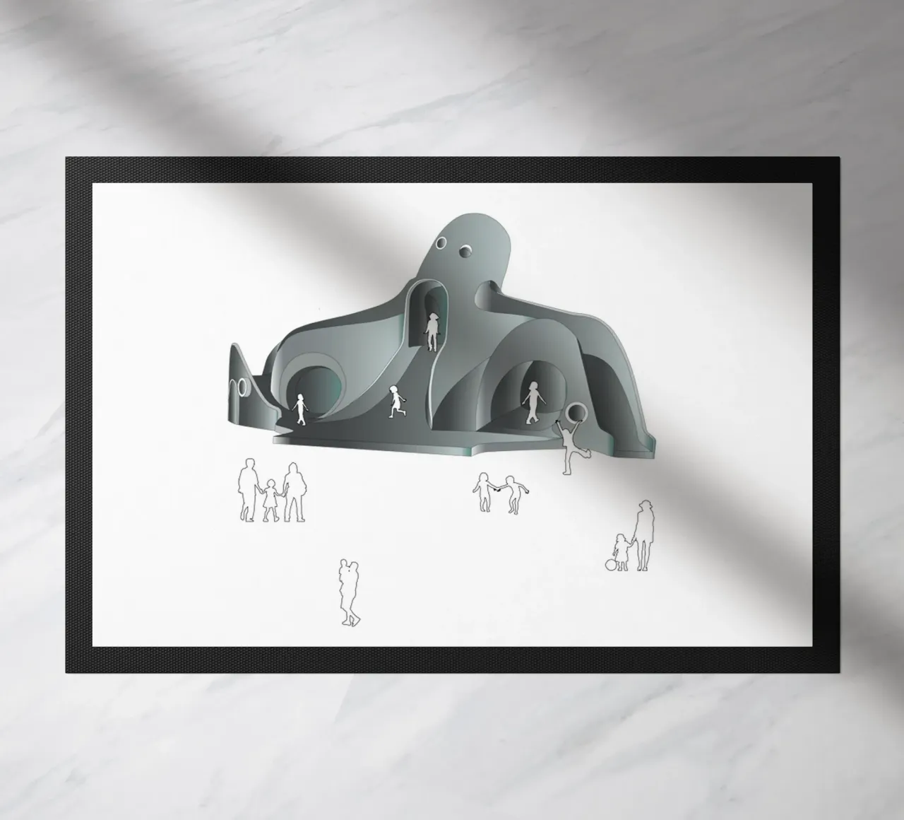 Octopus Play | Press Play Original Art Print doormat by Press Play Art Prints