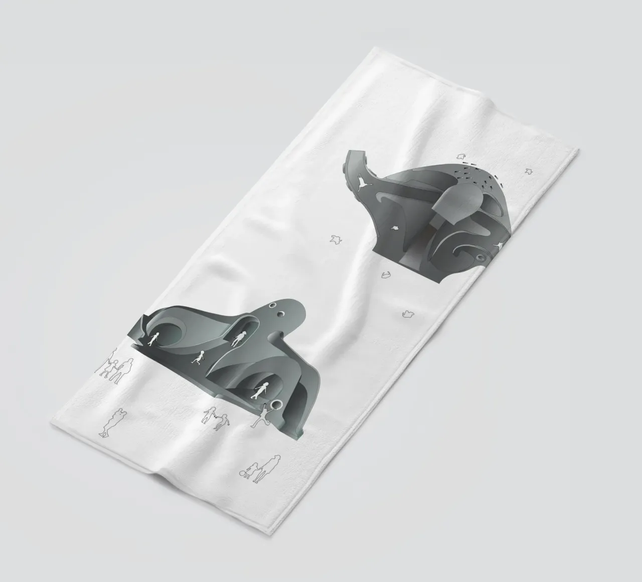Octopus Play | Press Play Original Art Print beach towel by Press Play Art Prints