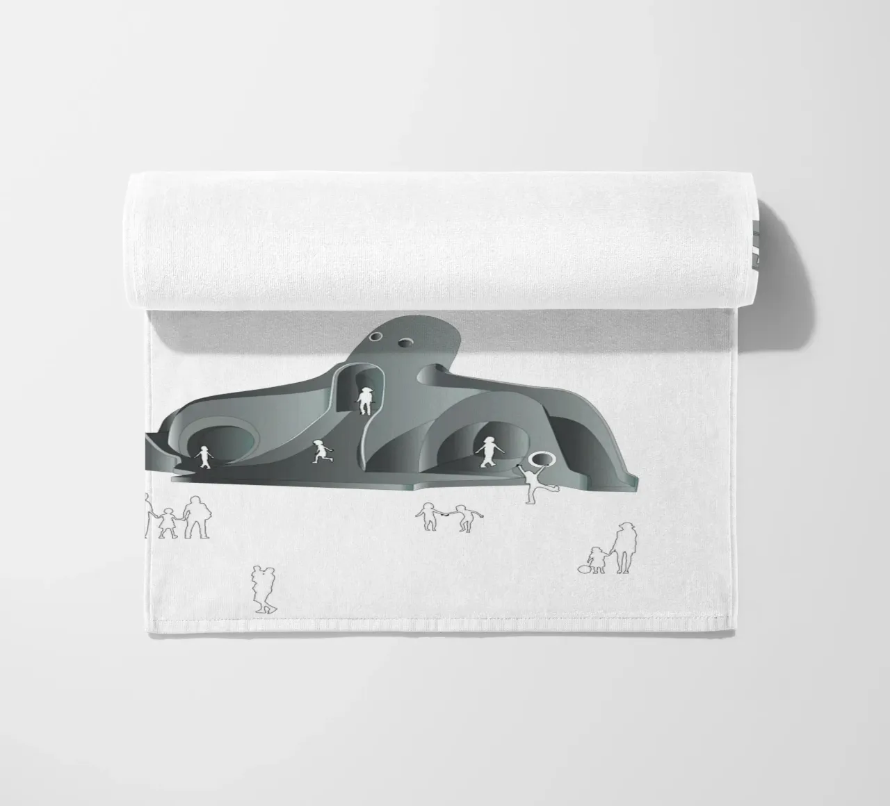 Octopus Play | Press Play Original Art Print beach towel by Press Play Art Prints