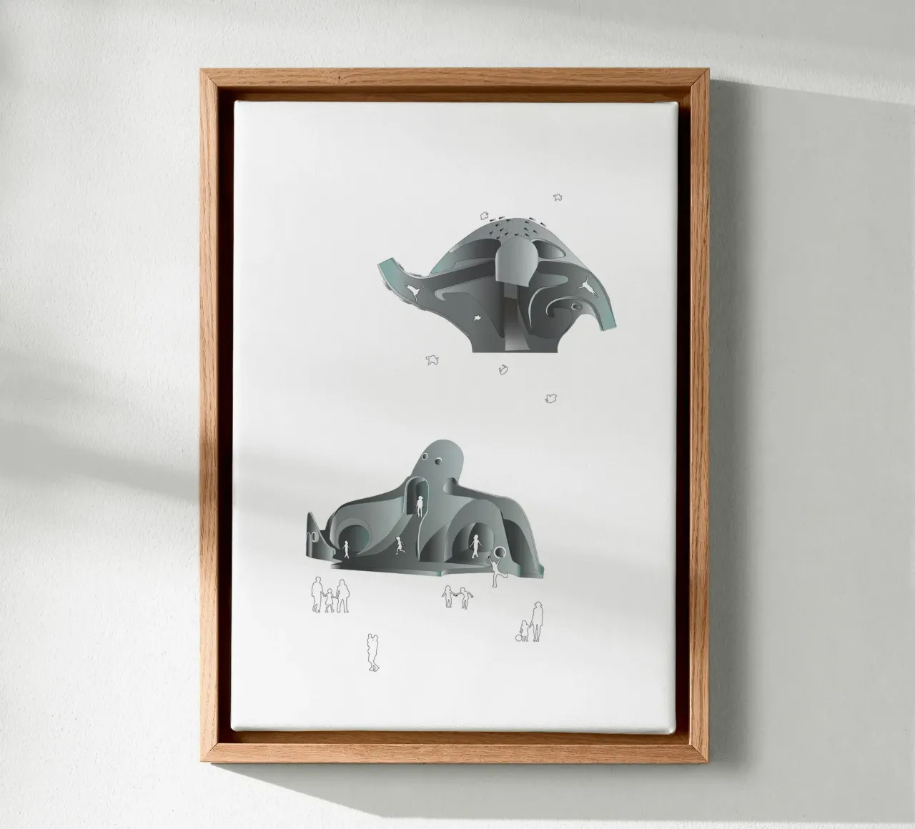 Octopus Play | Press Play Original Art Print canvas by Press Play Art Prints