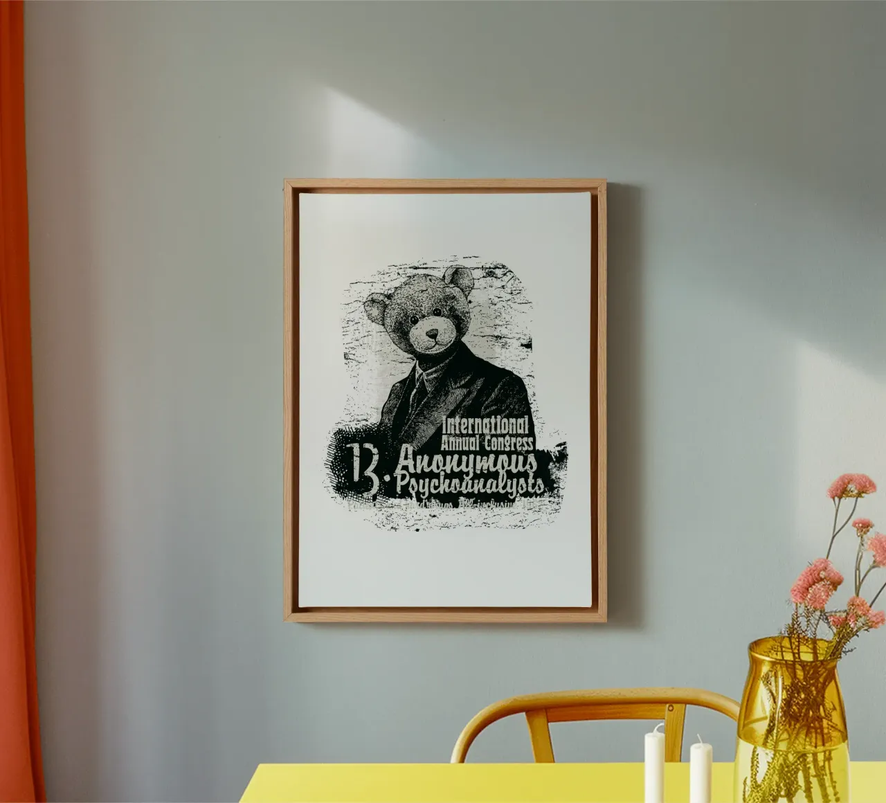 13 Anonieme psychoanalisten canvas met Baklijst van Cute