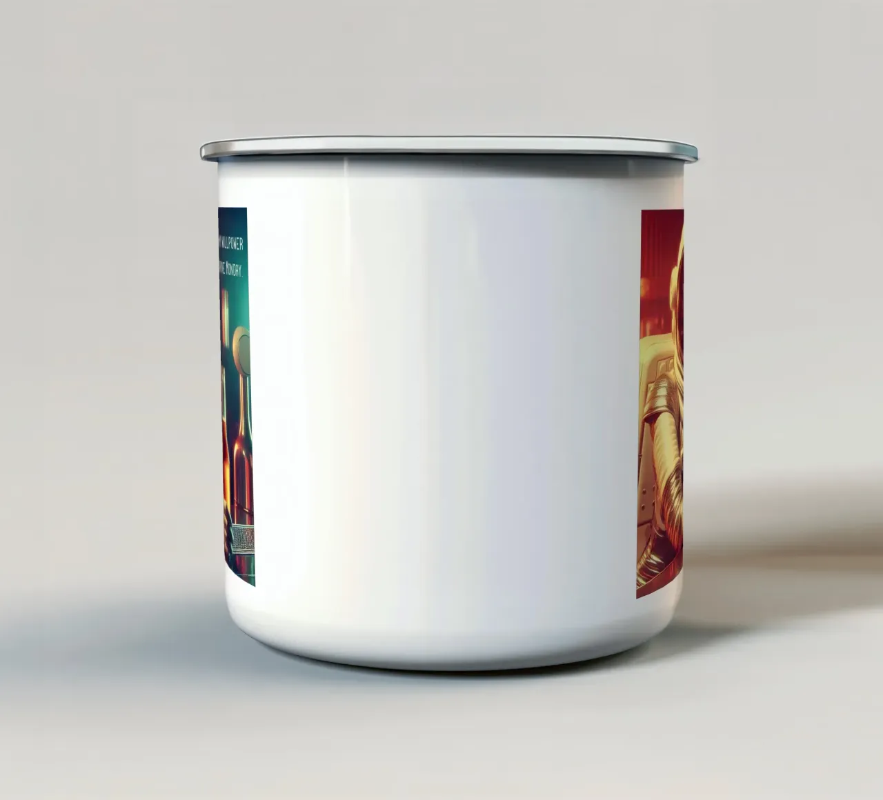 Il lunedì di tristezza nello spazio tazza in smalto da Digital Naive