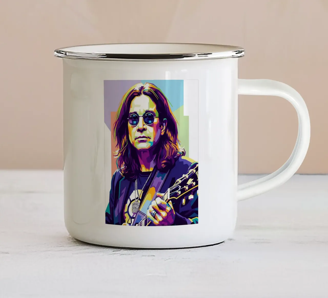 Tribute art - Ozzy Osbourne (1) tazza in smalto da Hantamrata