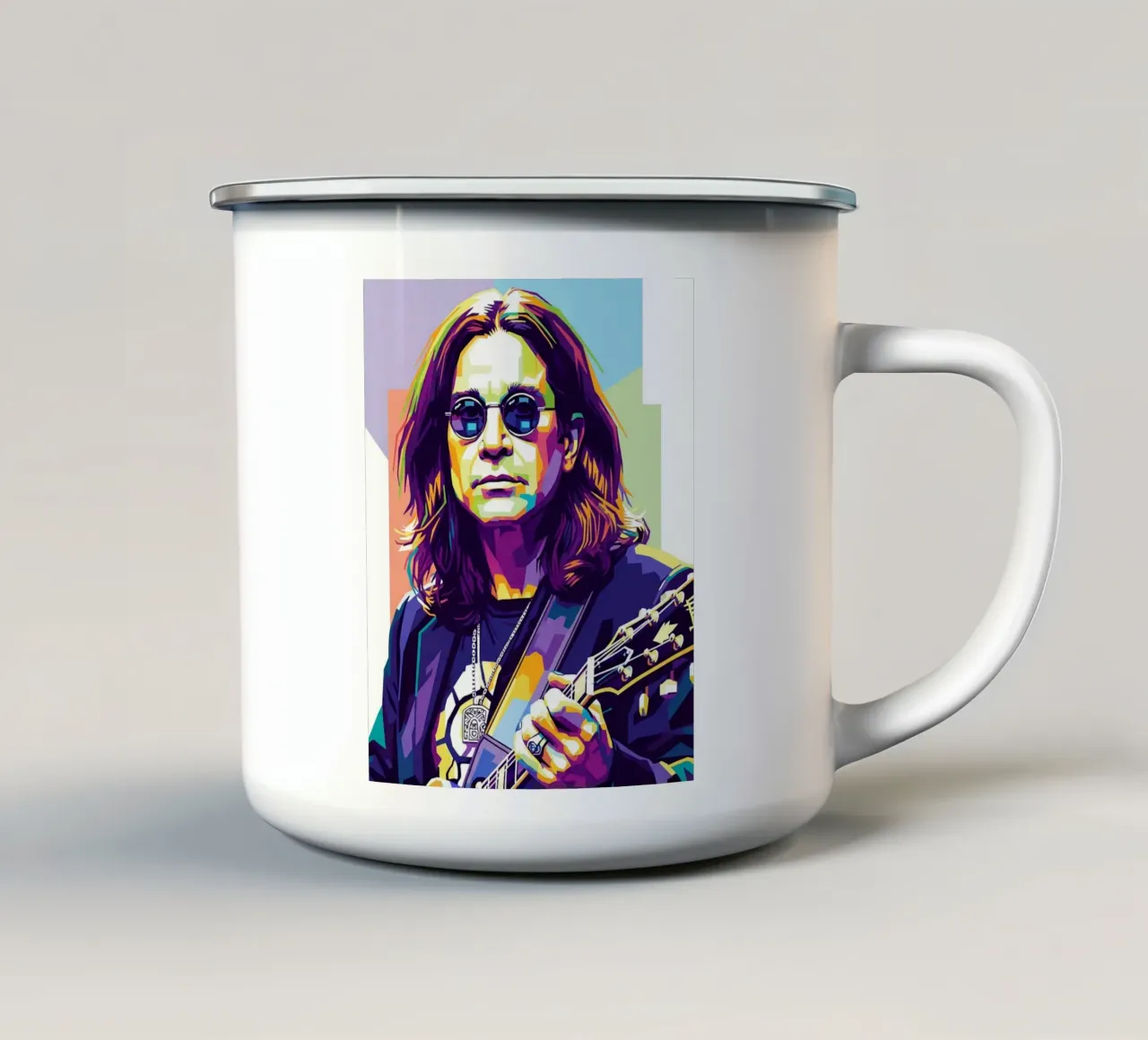 Tribute art - Ozzy Osbourne (1) tazza in smalto da Hantamrata