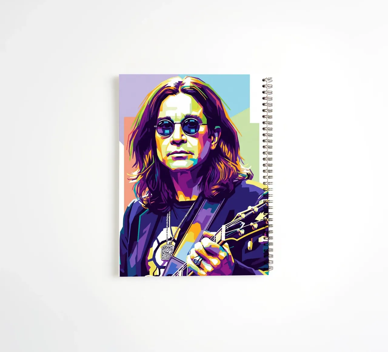 Tribute art - Ozzy Osbourne (1) spiral notebook by Hantamrata