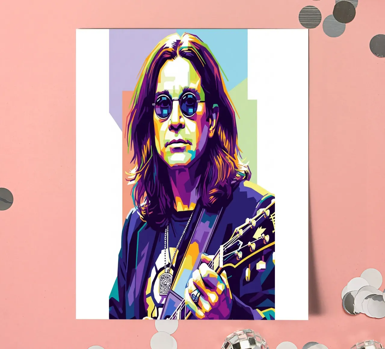 Tribute art - Ozzy Osbourne (1) Stickerbogen von Hantamrata