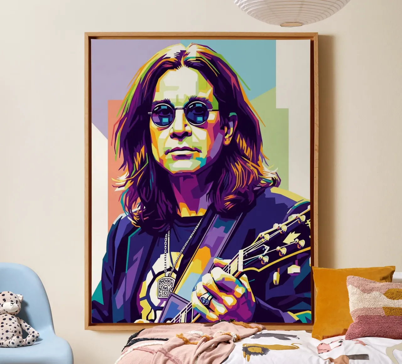 Tribute art - Ozzy Osbourne (1) tela con Cornice a cassetta da Hantamrata