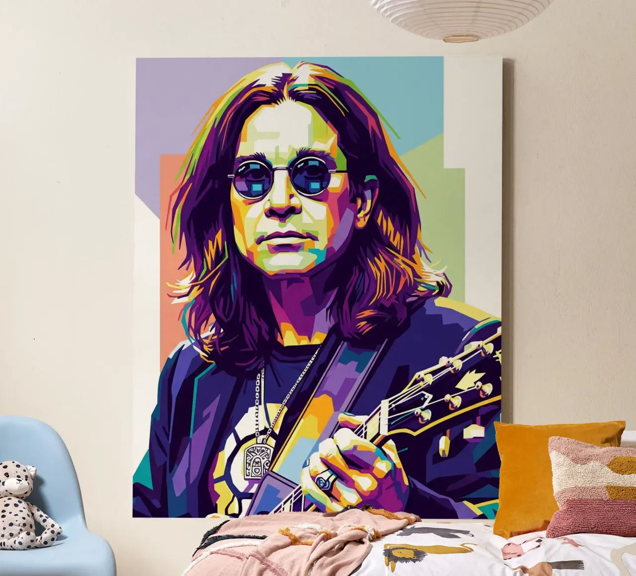 Tribute art - Ozzy Osbourne (1) tela con Cornice a cassetta da Hantamrata