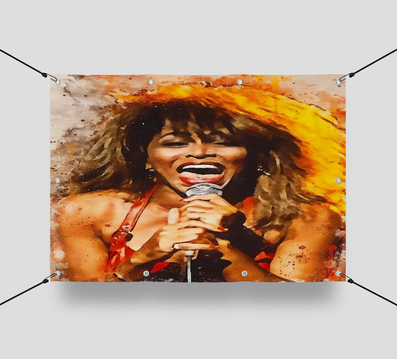 Tina Turner Stile astratto telo in pvc da NEVER OVER SALE