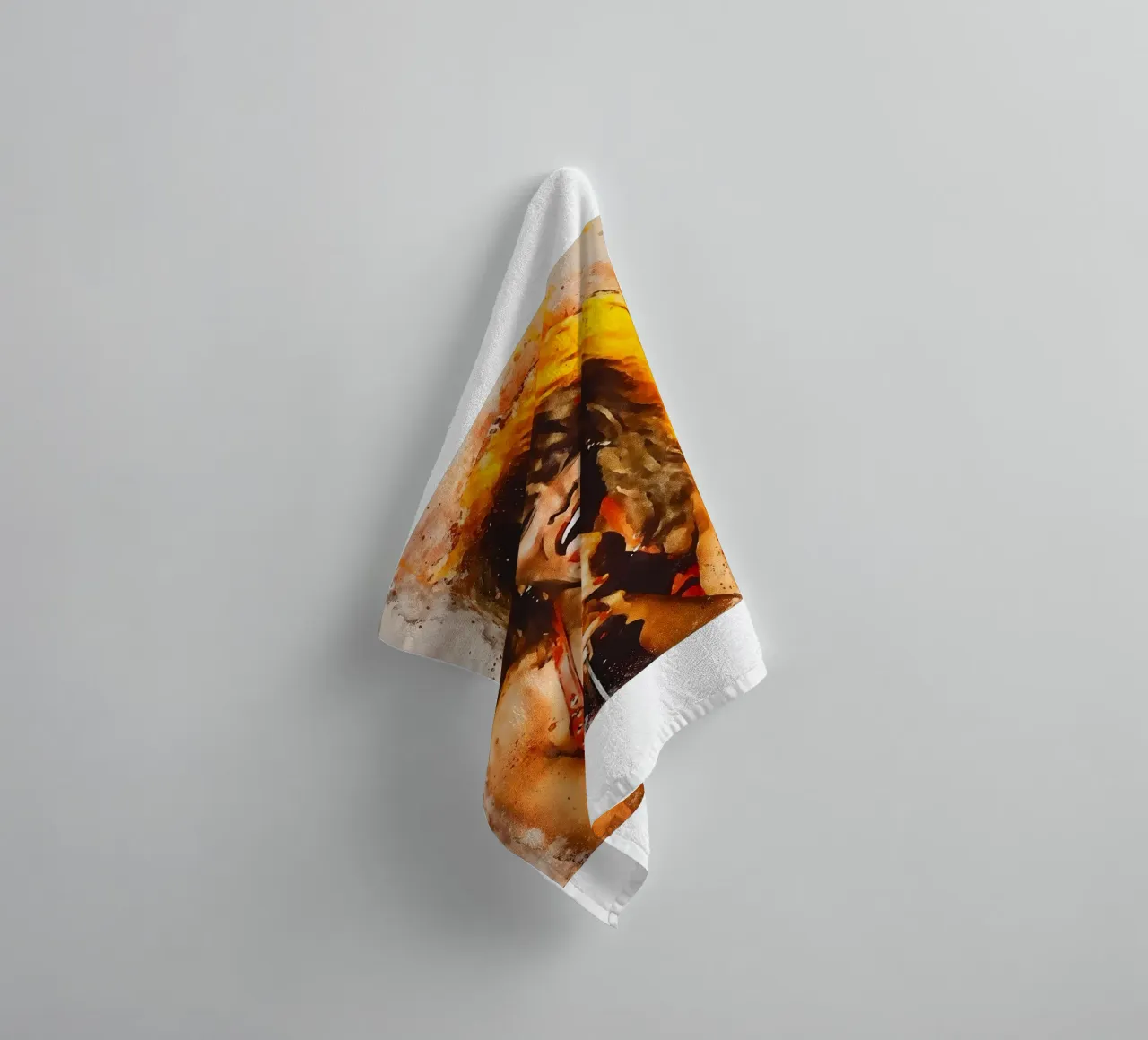Tina Turner Abstract Style towel by NEVER OVER SALE