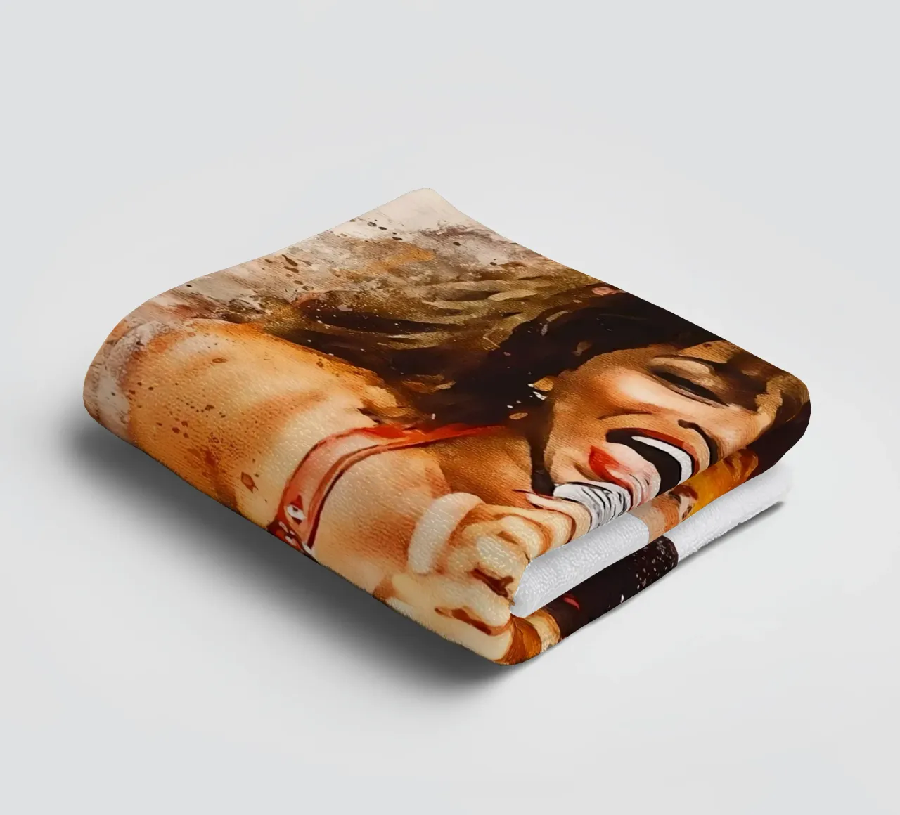 Tina Turner Abstract Style towel by NEVER OVER SALE