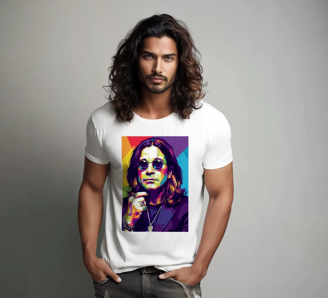 Tribute art - Ozzy Osbourne (2) t-shirt da Hantamrata