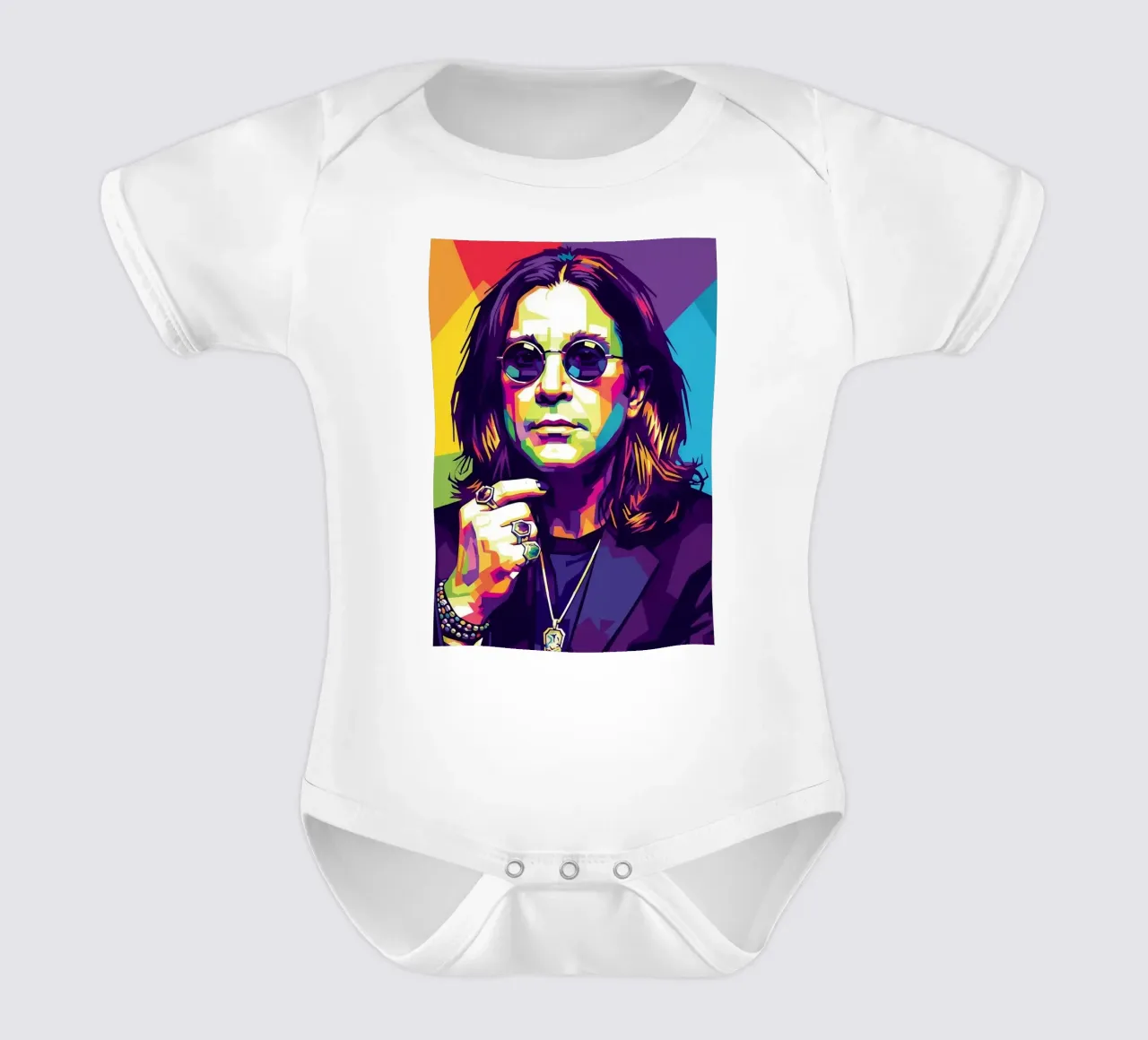 Tribute art - Ozzy Osbourne (2) body neonato maniche corte da Hantamrata