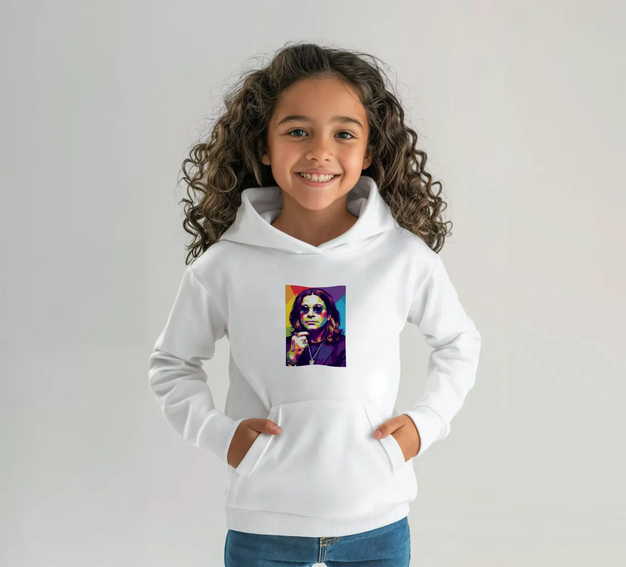 Tribute art - Ozzy Osbourne (2) felpa bambino con cappuccio da Hantamrata
