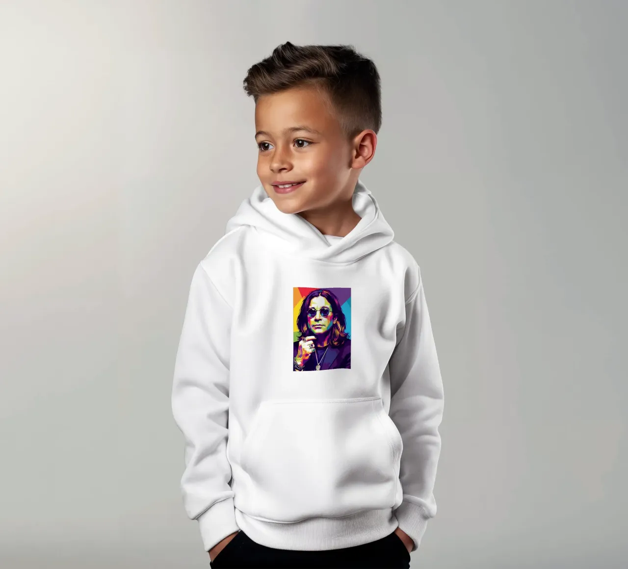Tribute art - Ozzy Osbourne (2) felpa bambino con cappuccio da Hantamrata
