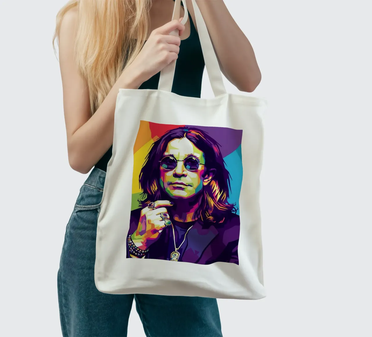 Tribute art - Ozzy Osbourne (2) borsa in juta da Hantamrata
