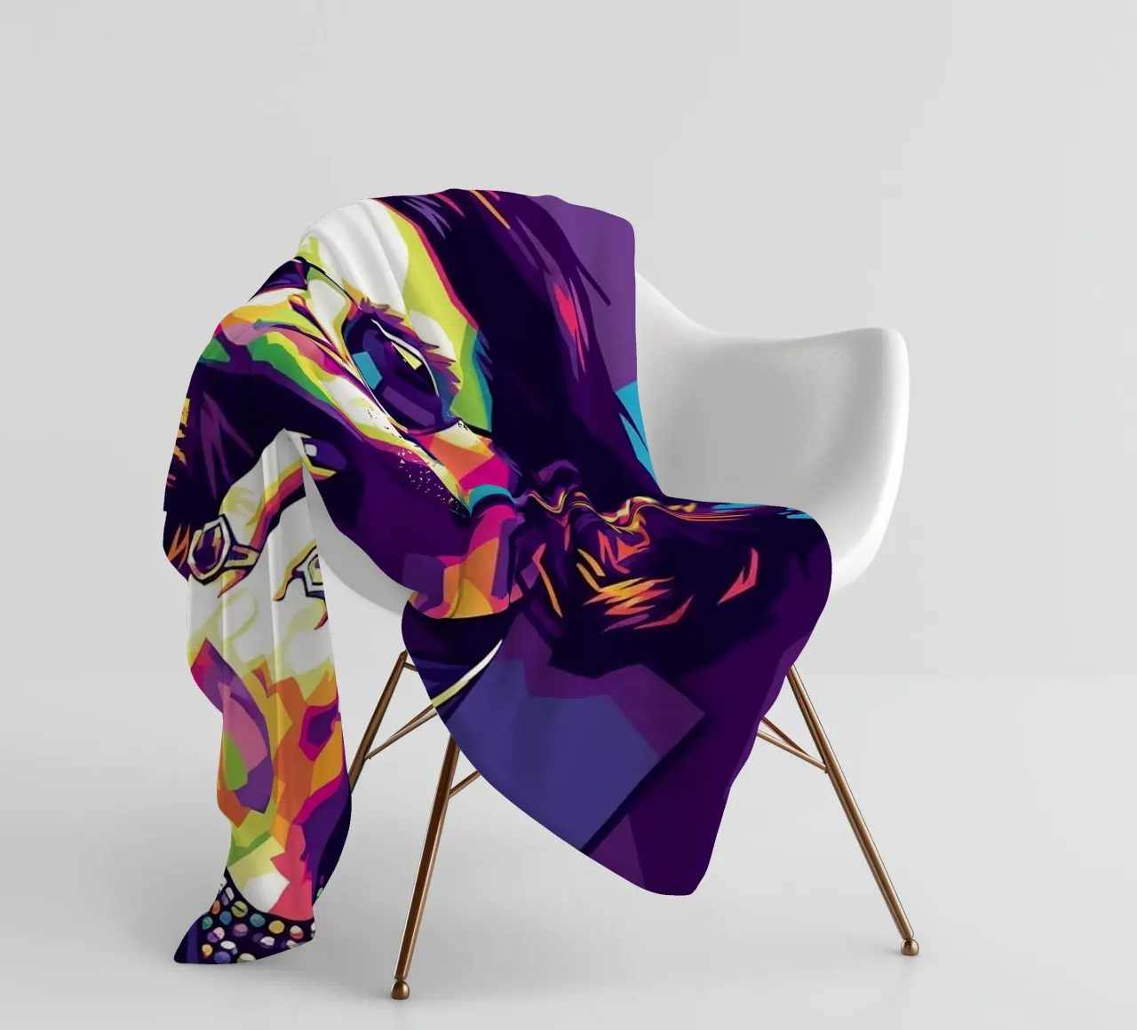 Tribute art - Ozzy Osbourne (2) fleece blanket by Hantamrata