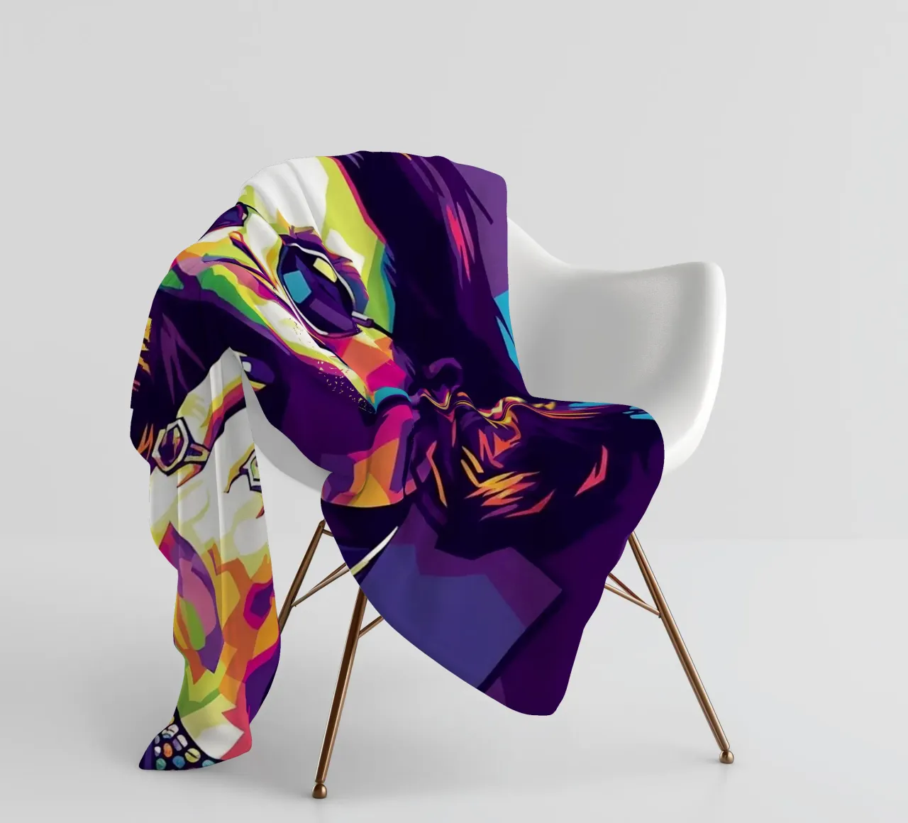 Tribute art - Ozzy Osbourne (2) fleece blanket by Hantamrata