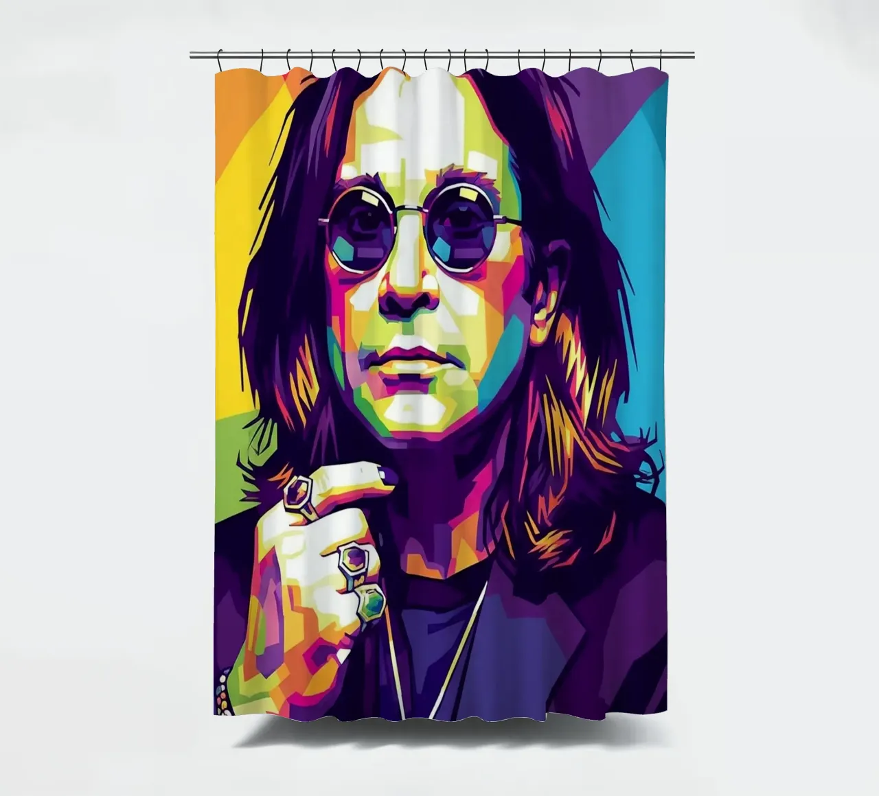 Tribute art - Ozzy Osbourne (2) tenda da doccia da Hantamrata