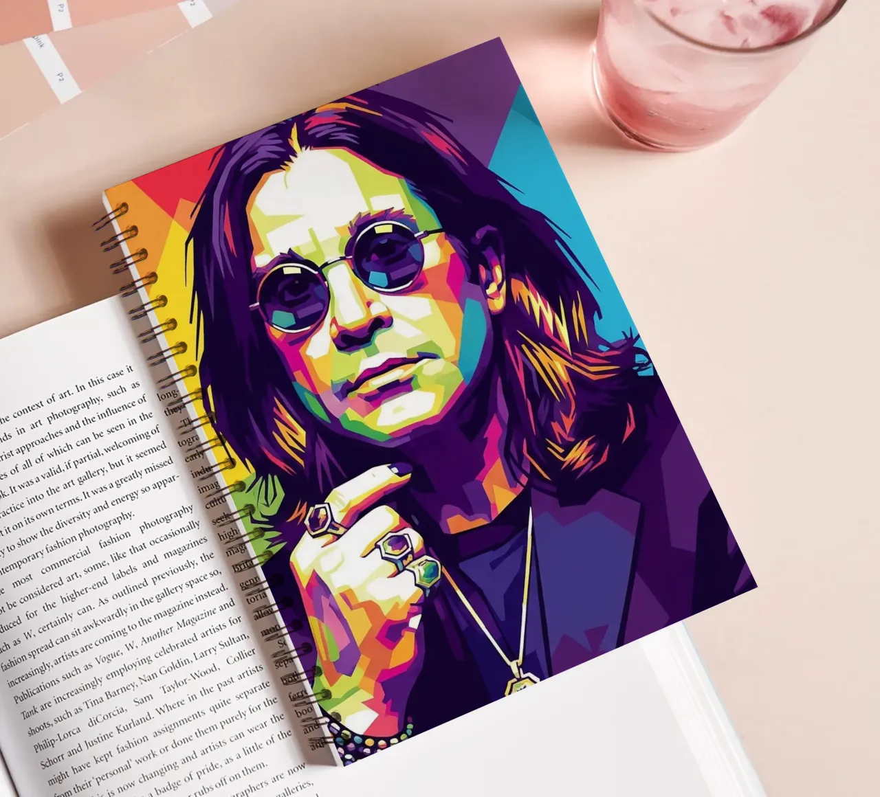 Tribute art - Ozzy Osbourne (2) spiral notebook by Hantamrata