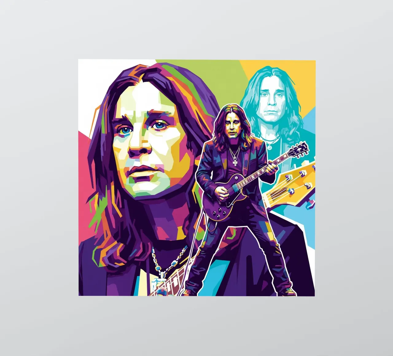Tribute art - Ozzy Osbourne (3) sticker by Hantamrata