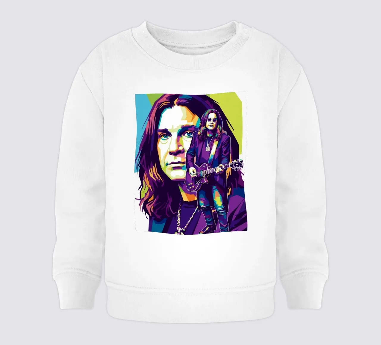 Tribute art - Ozzy Osbourne (4) felpa neonato da Hantamrata