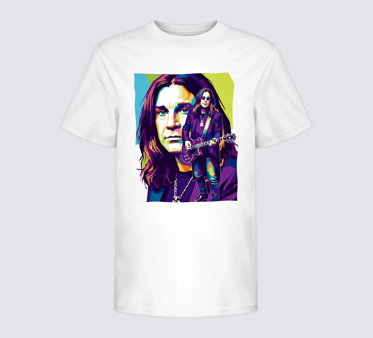 Tribute art - Ozzy Osbourne (4) kids t-shirt by Hantamrata