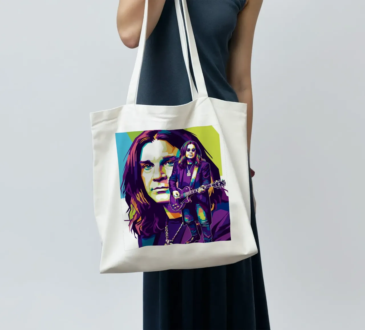 Tribute art - Ozzy Osbourne (4) borsa in juta da Hantamrata