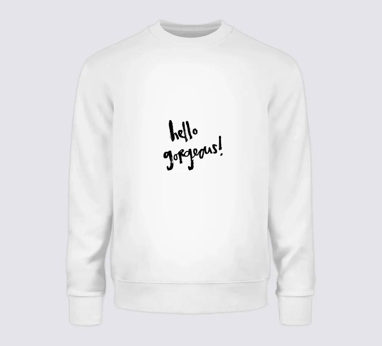 Schwarz-weiß: hello gorgeous felpa da Brushmeetspaper