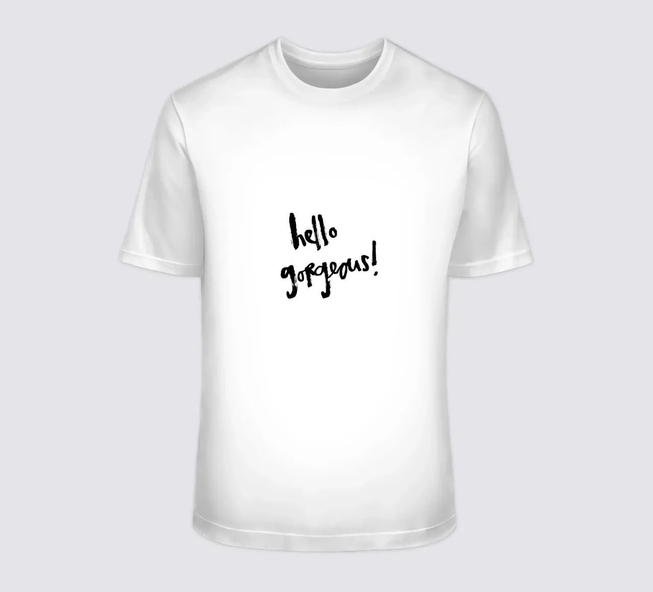Schwarz-weiß: hello gorgeous t-shirt da Brushmeetspaper