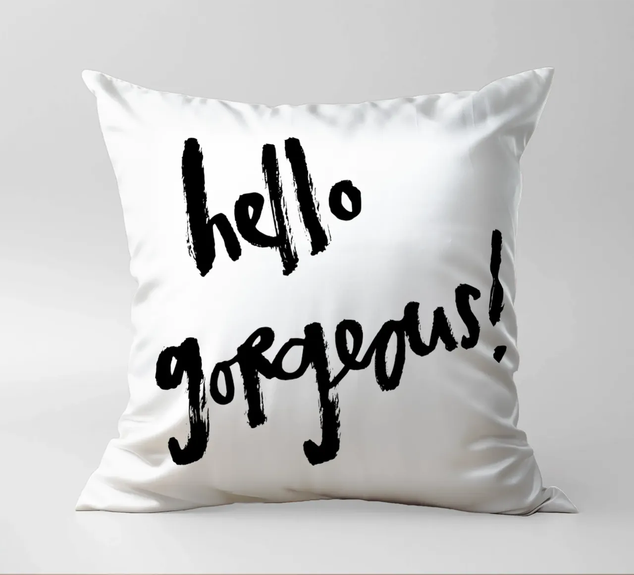 Schwarz-weiß: hello gorgeous cuscino da Brushmeetspaper