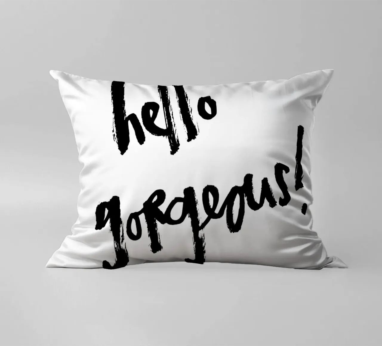 Schwarz-weiß: hello gorgeous cuscino da Brushmeetspaper