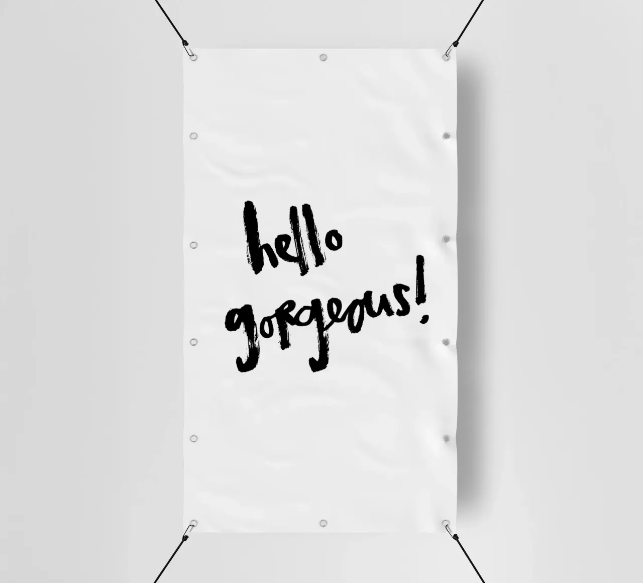 Schwarz-weiß: hello gorgeous telo in pvc da Brushmeetspaper