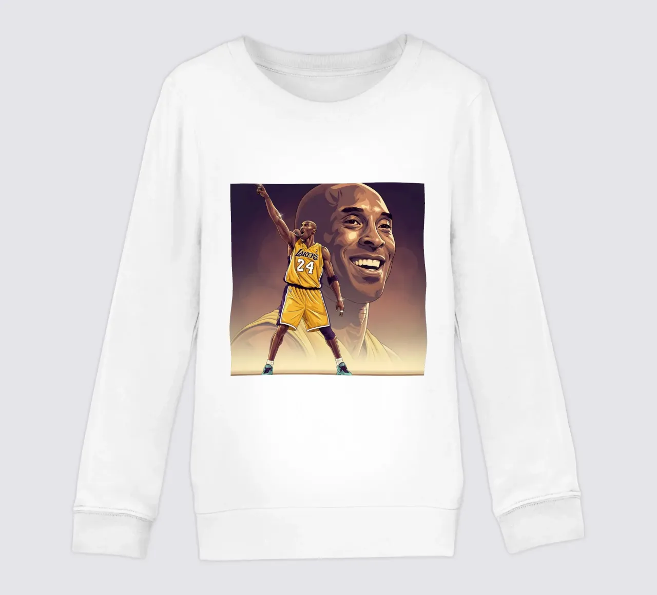 Basketball icon - Kobe Bryant kids sweatshirt by Lembayung art