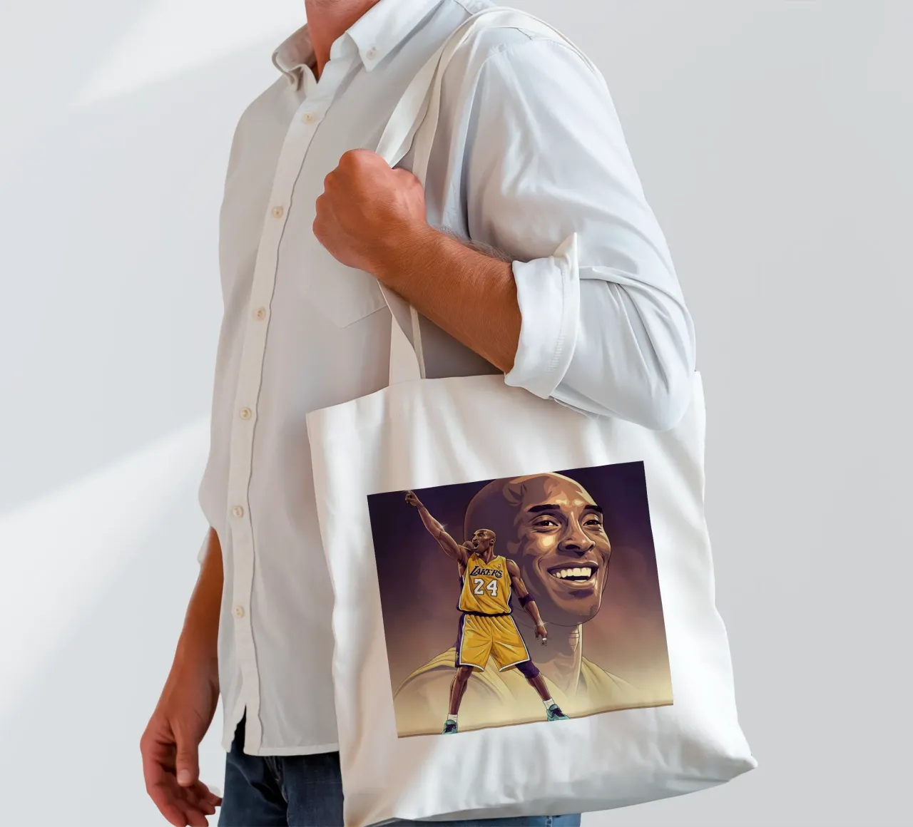 Basketball icon - Kobe Bryant tote bag by Lembayung art