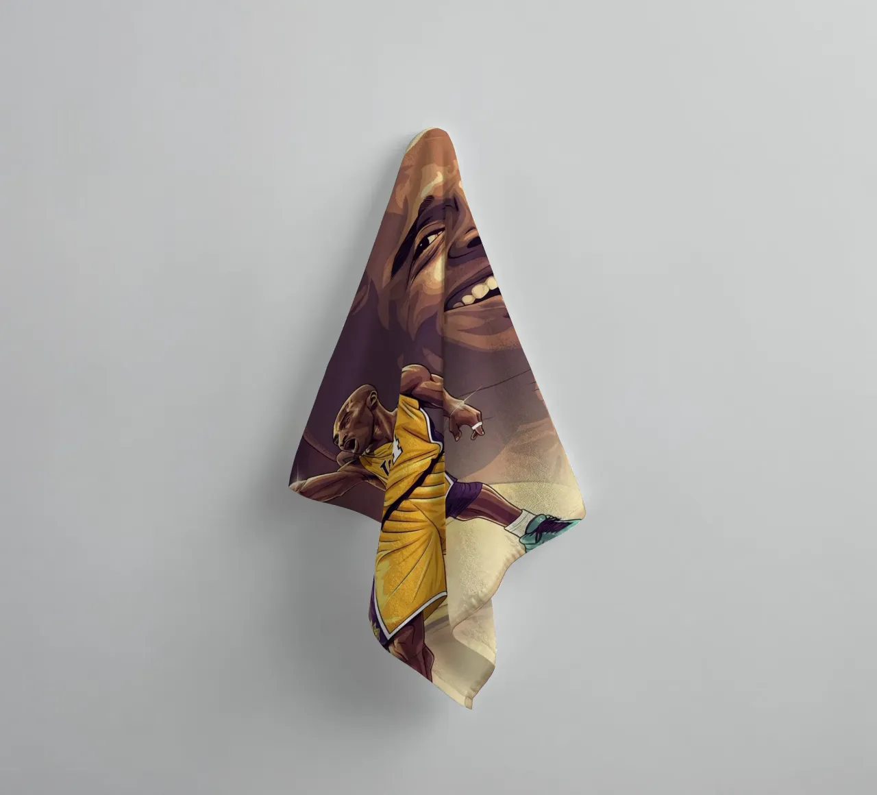 Basketball icon - Kobe Bryant towel by Lembayung art